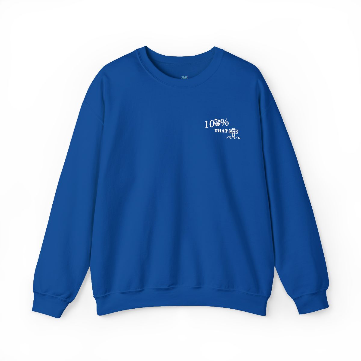 100% That Beach Crewneck- Blue