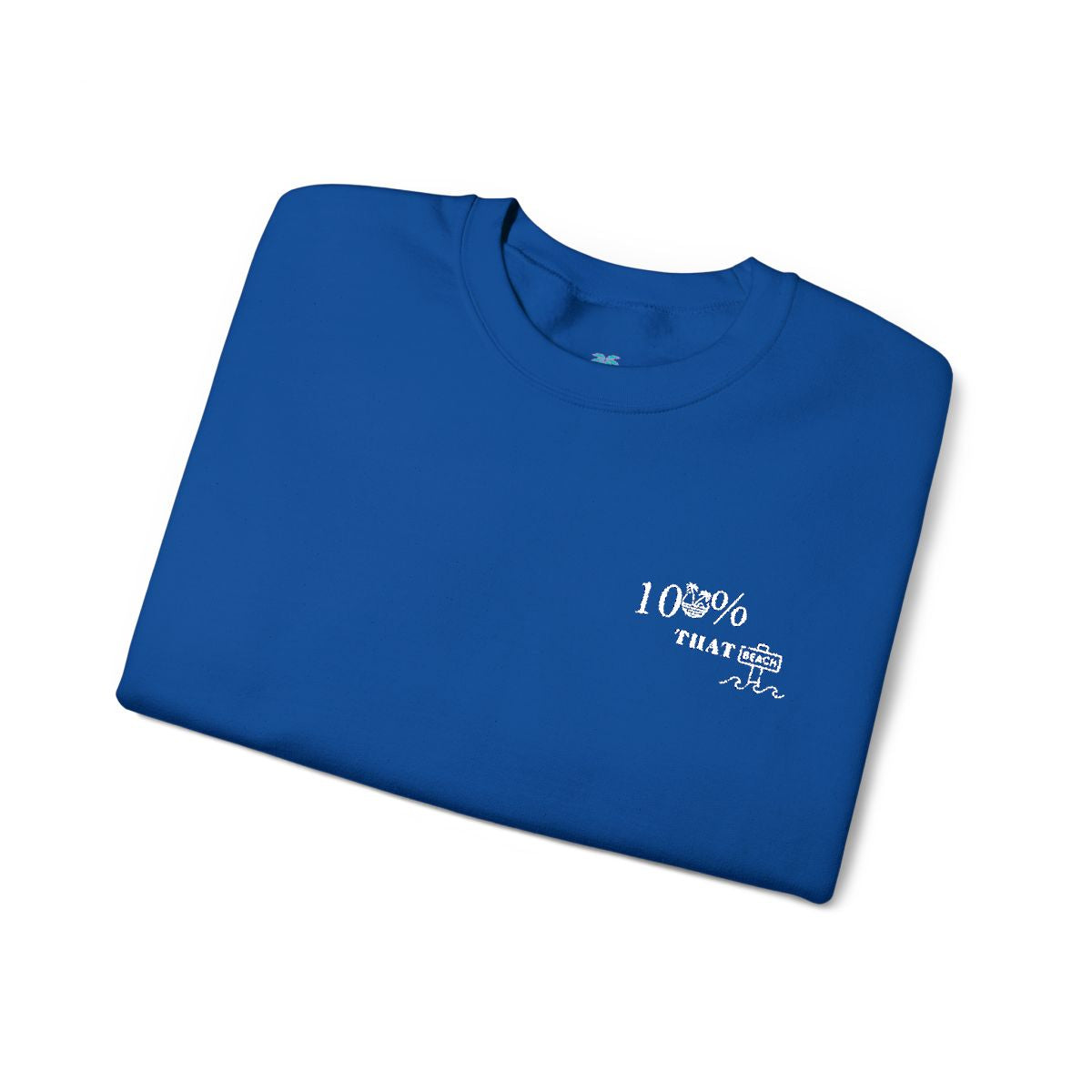 100% That Beach Crewneck- Blue