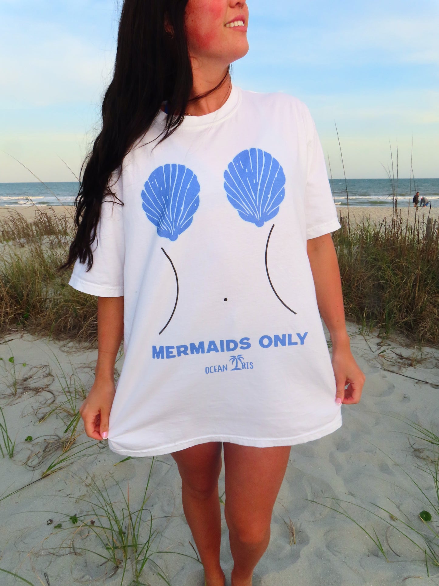MERMAIDS ONLY-Blue T Shirt