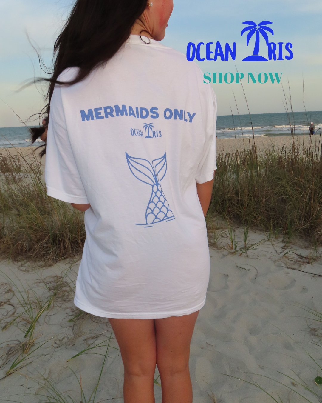MERMAIDS ONLY-Blue T Shirt