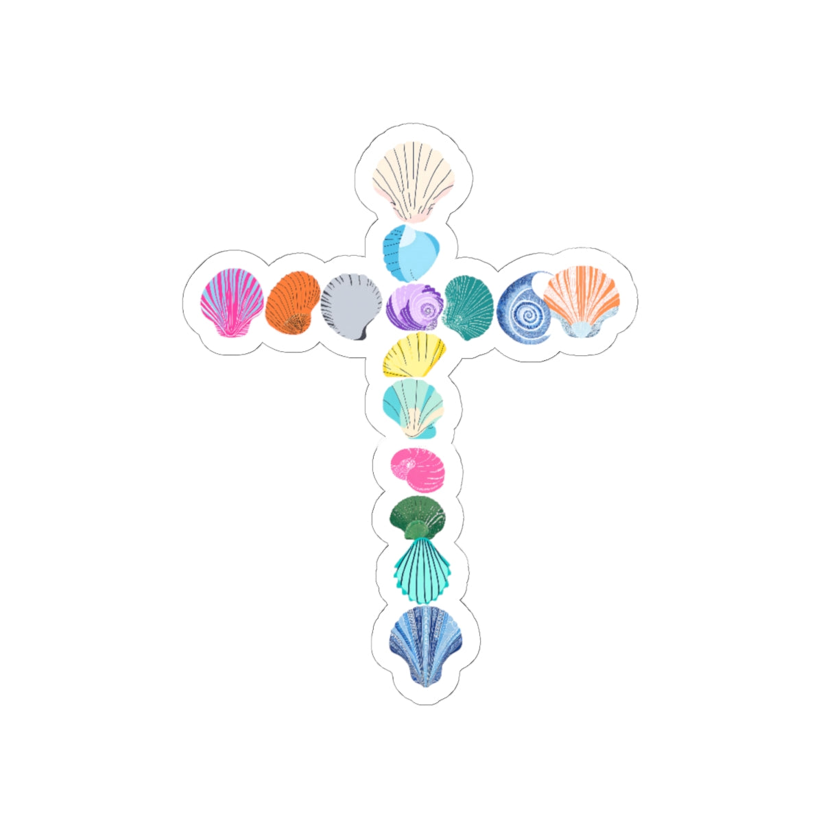 Shell Cross Sticker