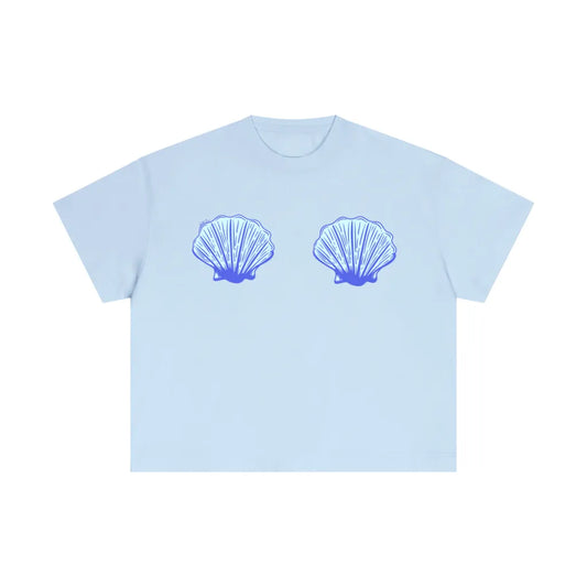 Mermaid Shells T Shirt Blue