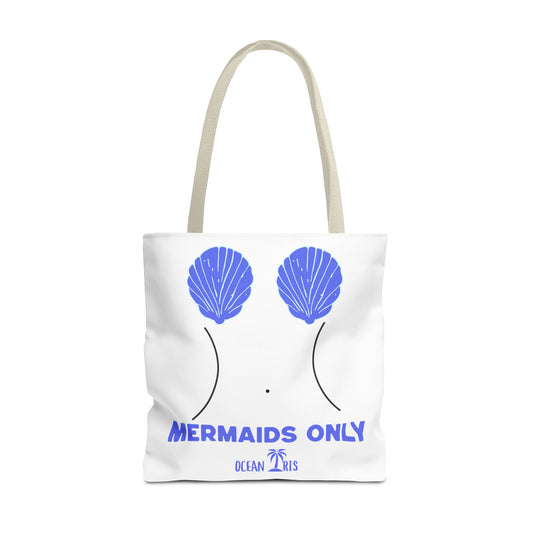 Mermaids Only Tote Bag - Ocean-Inspired Beach Accessory