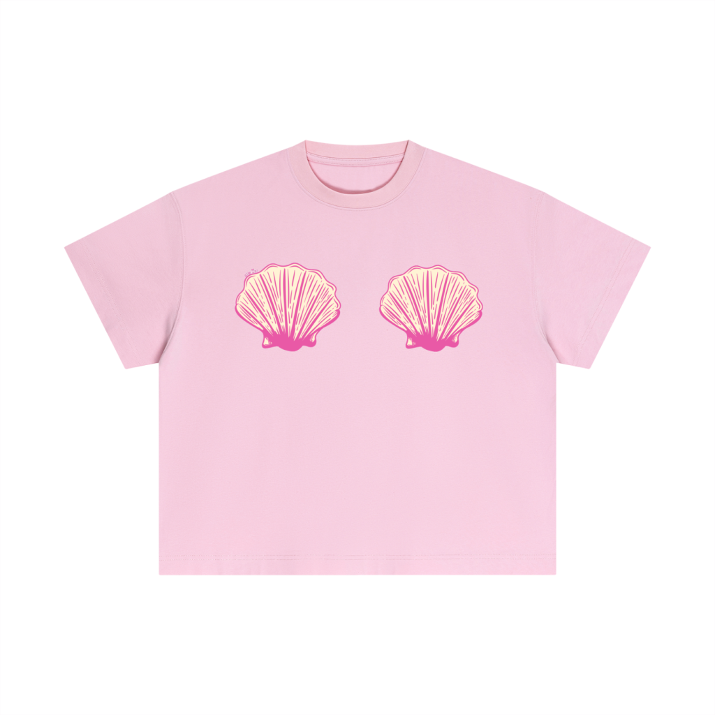 Mermaid Seashell T- Shirt- Pink