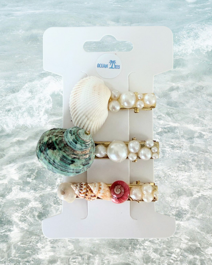 Shell Hair Clips
